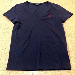 Ralph Lauren Sport Women’s V-Neck Tee - M - Navy
